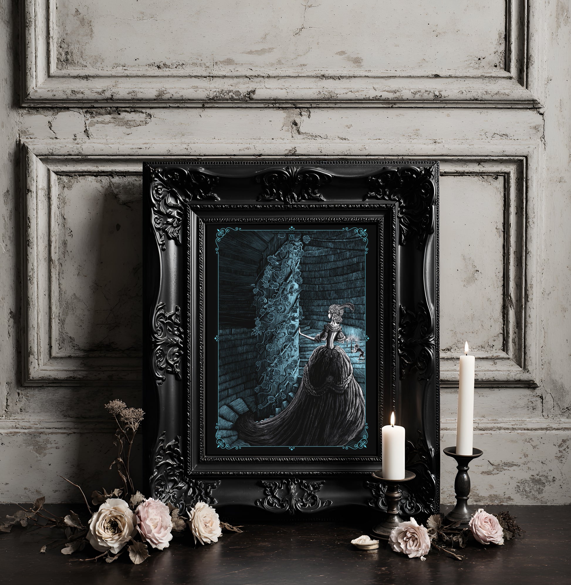 Poster - "Explorando la Mansión" - La Bella y la Bestia de Villeneuve