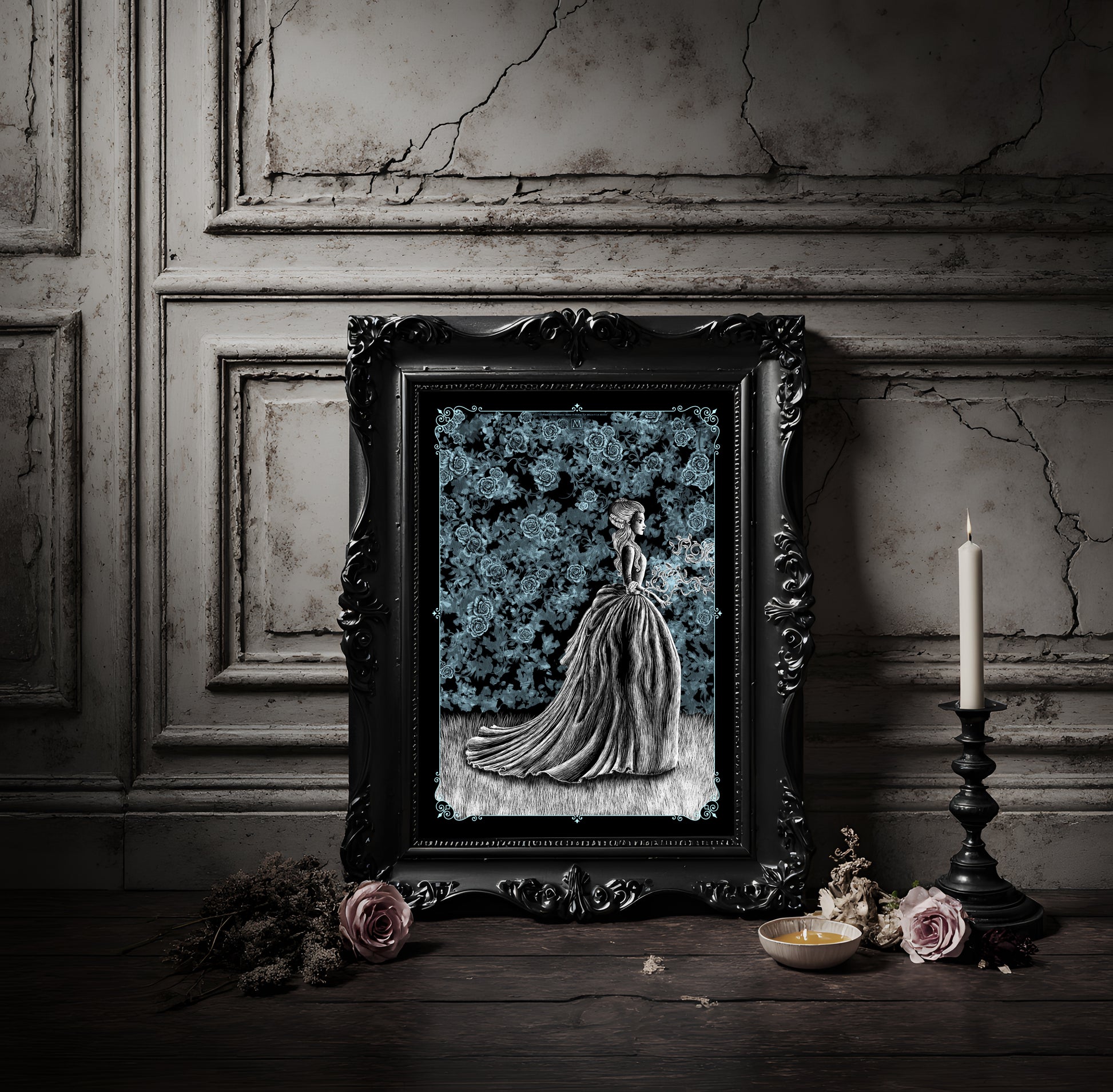 Poster - "En el rosal" - La Bella y la Bestia de Villeneuve