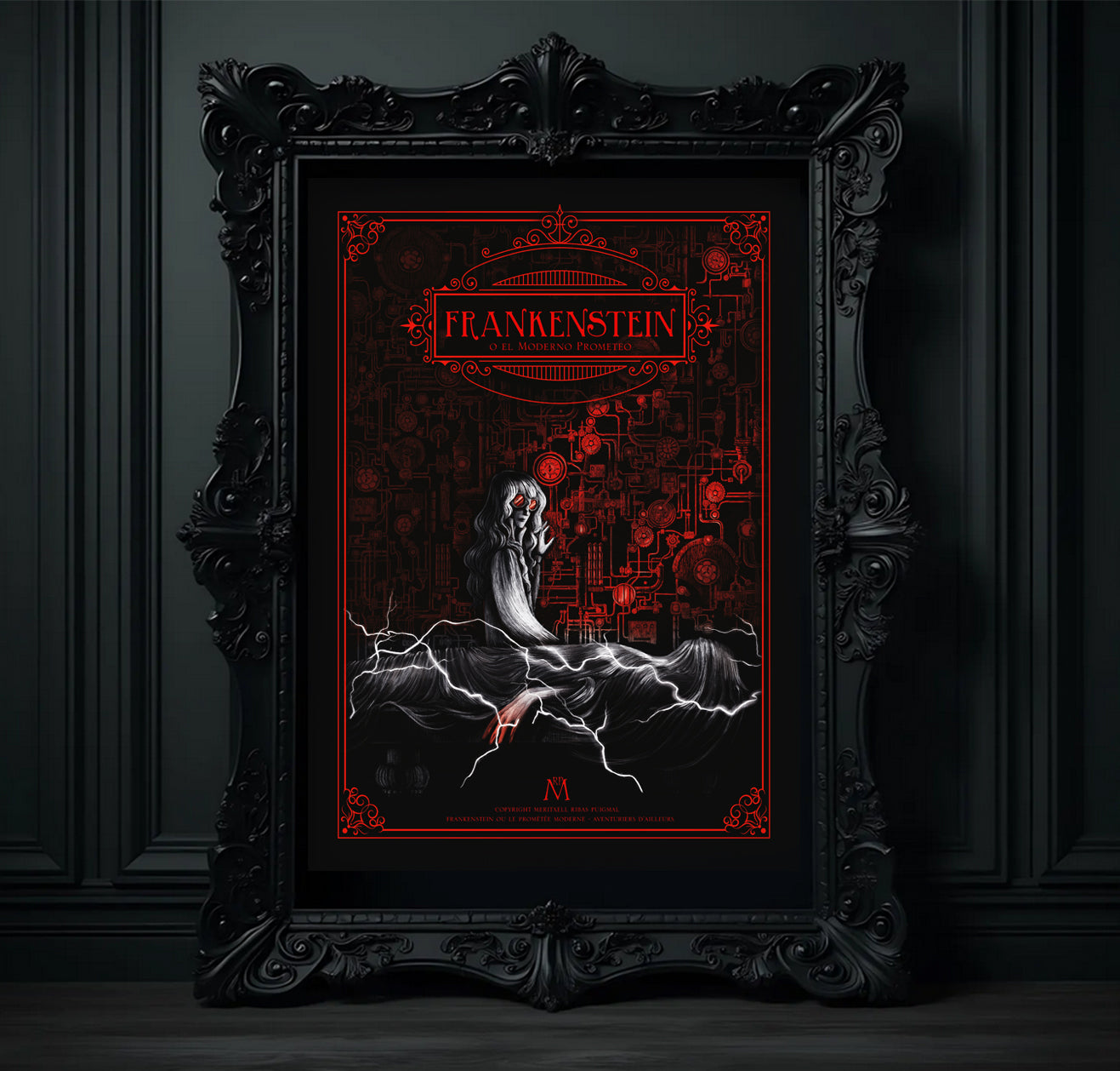Poster - "Frankenstein o el moderno Prometeo" de Mary Shelley