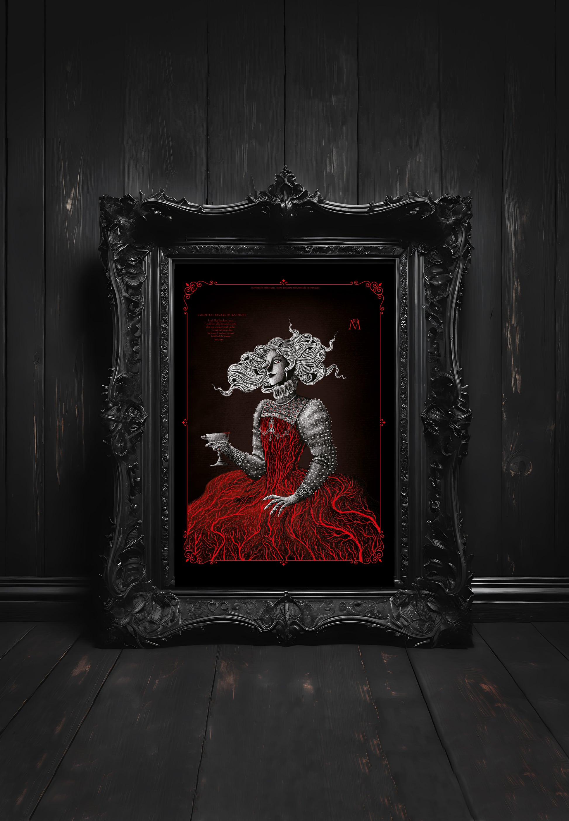 Poster - "Erzebeth Bathory" - Monstruos Criminales de Estela Naiad
