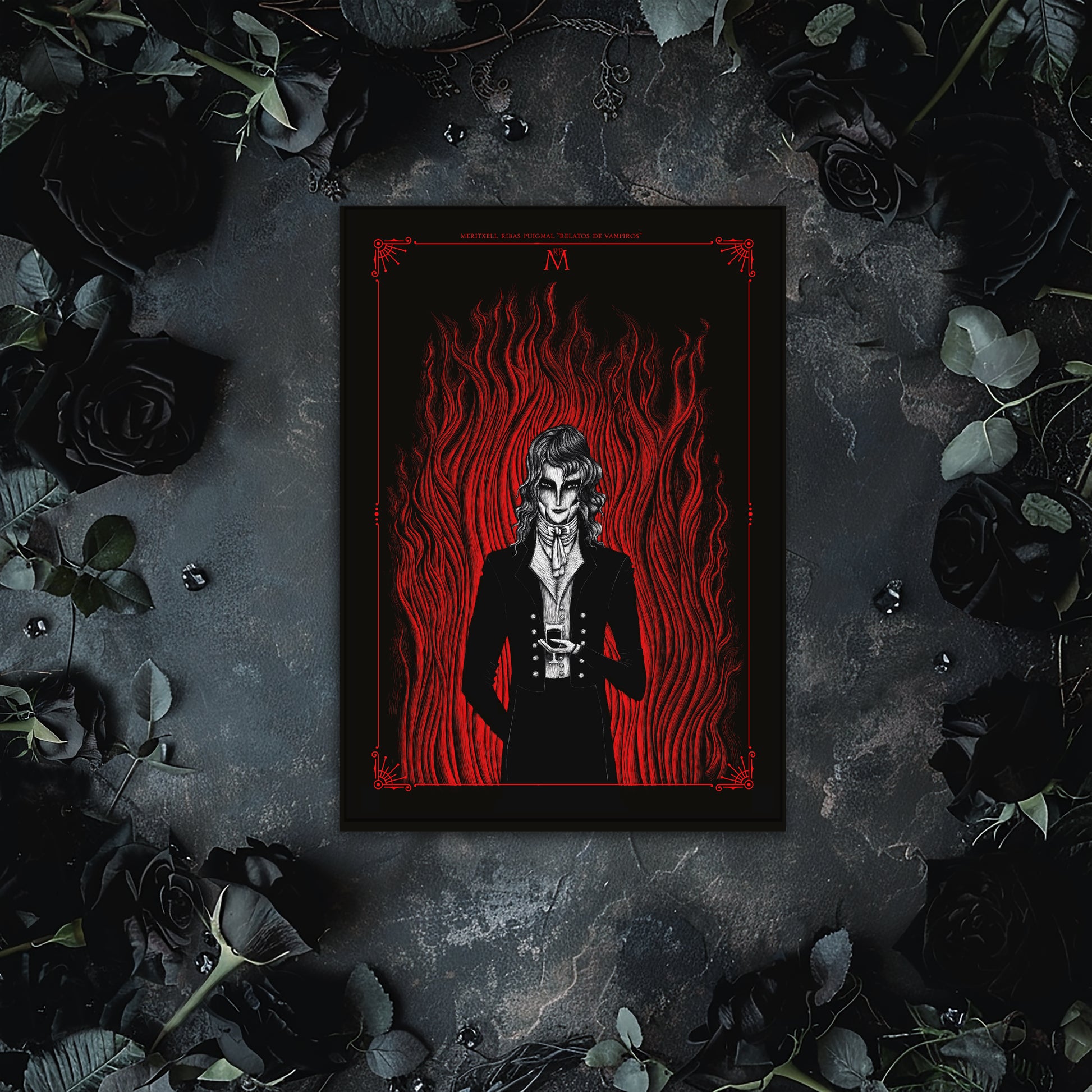 Postal Din A5 - "Lord Ruthven, el Vampiro" - de William Polidori