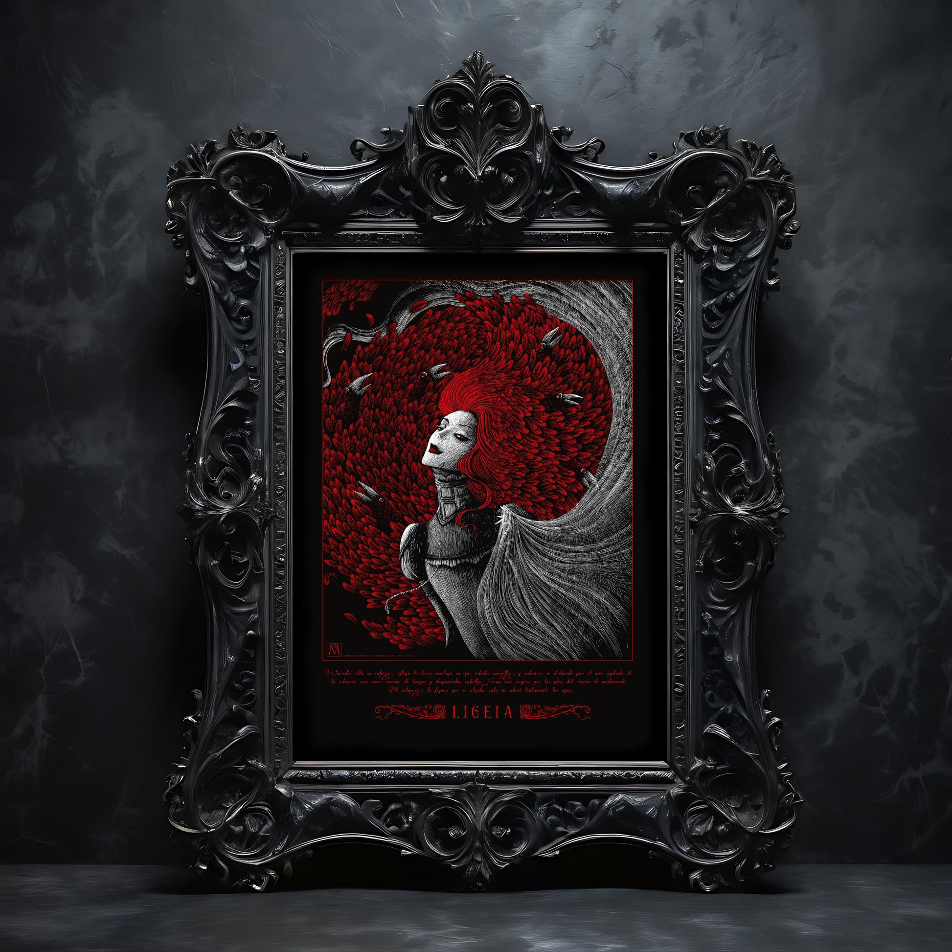 Poster - "La Tumba de Ligeia"(versión Rojo/Azul) - de Edgar Allan Poe