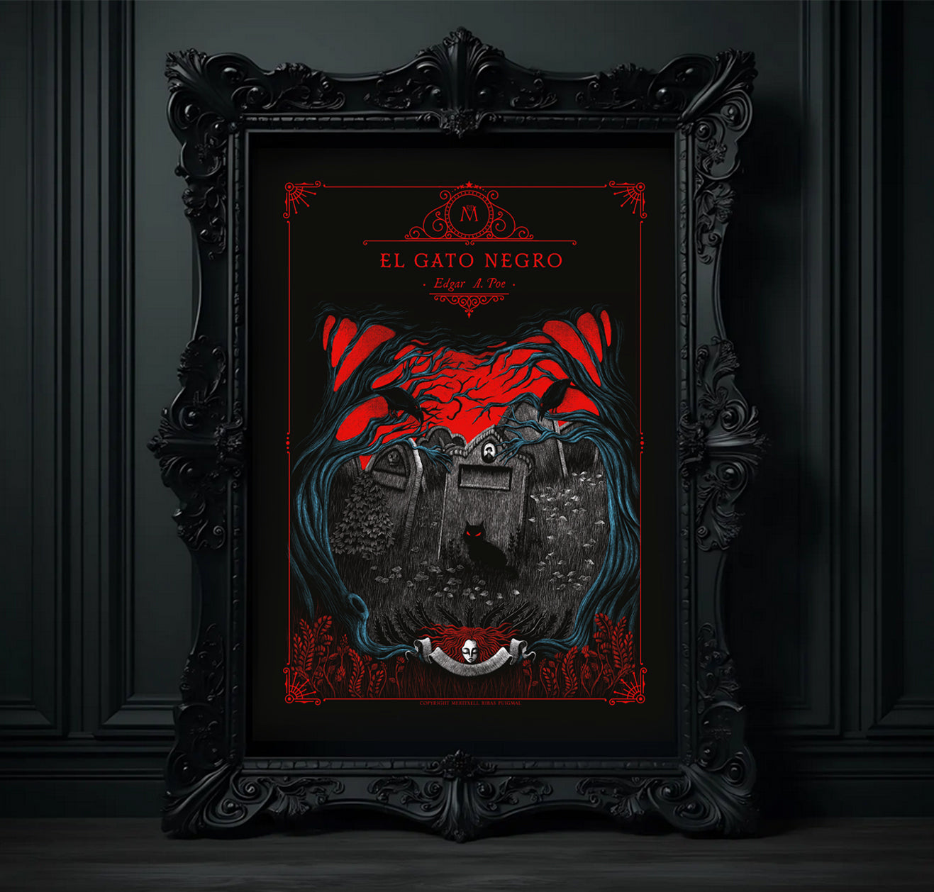 Poster - "El gato negro" Cuentos de Edgar Allan Poe