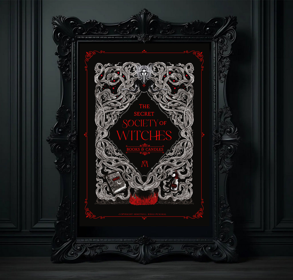 Poster - "Secret Society of Witches" (Versión Rojo/Blanco/Morado)