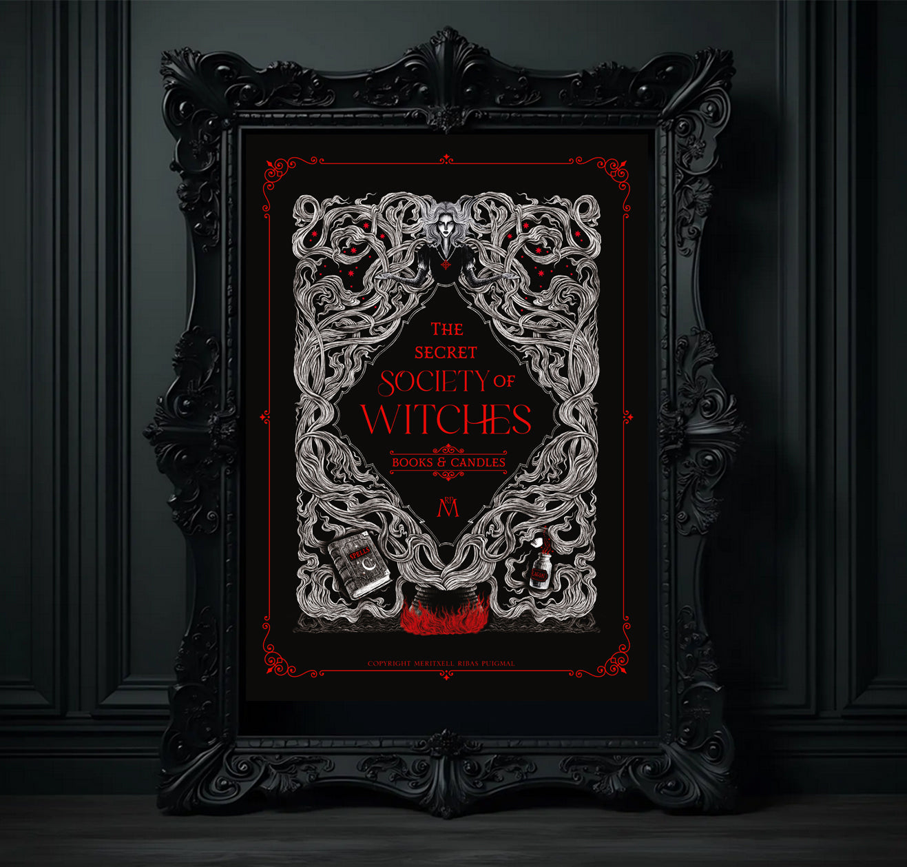 Poster - "Secret Society of Witches" (Versión Rojo/Blanco/Morado)