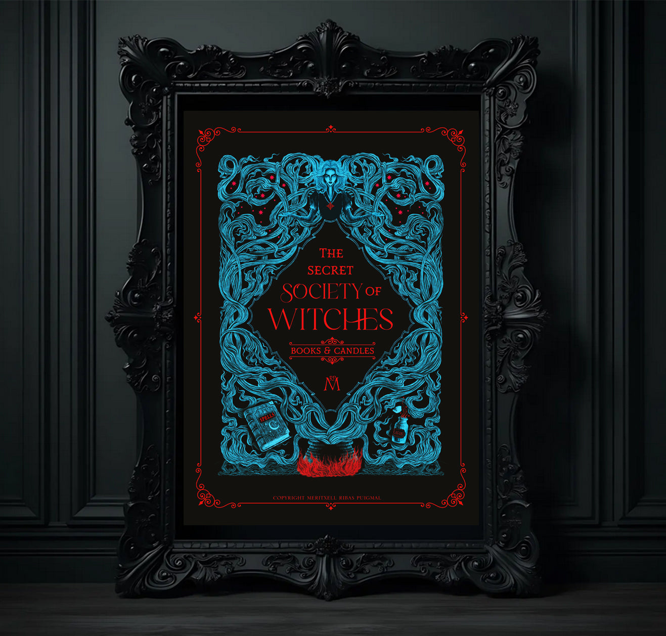 Poster - "Secret Society of Witches" (Versión Rojo/Blanco/Morado)
