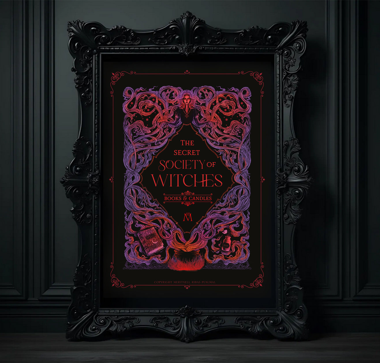 Poster - "Secret Society of Witches" (Versión Rojo/Blanco/Morado)