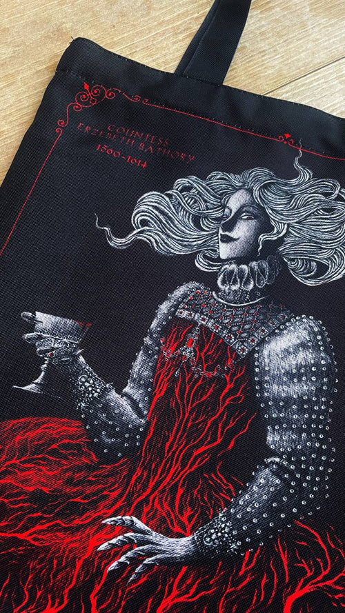 Bolsa Tote Bag - "Erzebeth Bathory" Monstruos Criminales, de Estela Naiad