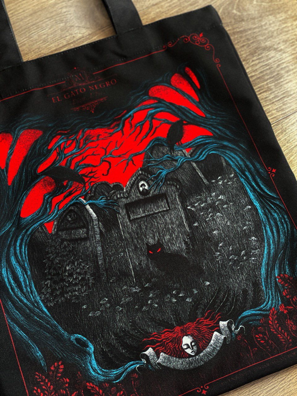 Bolsa Tote Bag - "El gato negro" de Edgar Allan Poe